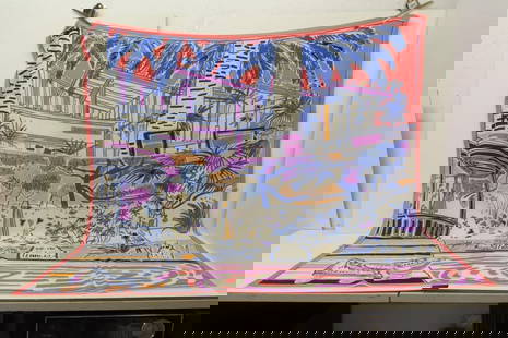 AUTHENTIC HERMES CASHMERE SHAWL RAYURES D'ETE MULTICOLOR JARDIM 140CM SCARF: AUTHENTIC HERMES CASHMERE SHAWL RAYURES D'ETE MULTICOLOR JARDIM 140CM SCARF Summer Stripes Filipe Jardim Height & Width: 140cm (55 inches) 70% Cashmere, 30% Silk Pink, Blue, Orange, White Large Shawl