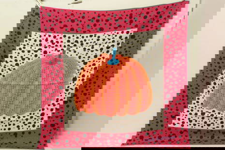 AUTHENTIC LOUIS VUITTON SCARF PINK WHITE PUMPKIN YAYOI KUSAMA 90CM ACCESSORY: AUTHENTIC LOUIS VUITTON SCARF PINK WHITE PUMPKIN YAYOI KUSAMA 90CM ACCESSORY Louis Vuitton x Yayoi Kusama Manufactured: France Pumpkin, Halloween, Polka Dot Height: 90cm Width: 90cm Ladies, Female, Un