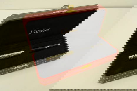 AUTHENTIC CARTIER BALLPOINT PEN BUMPY C DECOR SP ENAMEL OFFICE DESK COLLECTIBLE: AUTHENTIC CARTIER BALLPOINT PEN BUMPY C DECOR SP ENAMEL OFFICE DESK COLLECTIBLE Cartier Double C Decor Ballpoint Pen Desk, Office, Home, Collectible Manufactured: France Grooved Silver Exterior, Smoot