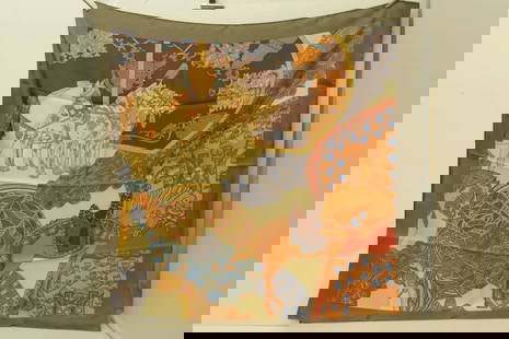 AUTHENTIC HERMES SILK SCARF ART DES STEPPES GRAY/BROWN ANNIE FAIVRE 90CM CARRE: AUTHENTIC HERMES SILK SCARF ART DES STEPPES GRAY/BROWN ANNIE FAIVRE 90CM CARRE Art Des Steppes (detail) Annie Faivre Manufactured: France Female, Ladies Height & Width: 90cm (35.4 inches) Fashion, Bra
