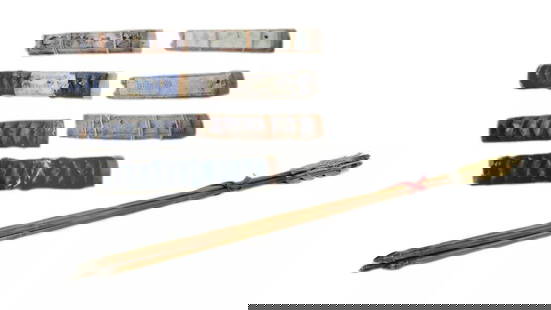 AUTHENTIC JAPANESE VINTAGE KATANA PARTS AND ARROWS ANTIQUE COLLECTIBLE PIECES: AUTHENTIC JAPANESE VINTAGE KATANA PARTS AND ARROWS ANTIQUE COLLECTIBLE PIECES Authentic vintage katana pieces handmade and produced in Japan. The pieces show imperfections and damage from age so these