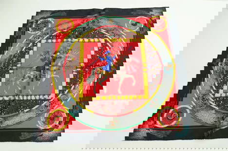 AUTHENTIC HERMES 100% SILK SCARF FEUX D'ARTIFICE BLACK RED DUCHENE VINTAGE 42CM: AUTHENTIC HERMES 100% SILK SCARF FEUX D'ARTIFICE BLACK RED DUCHENE VINTAGE 42CM Fireworks Michel Duchene Manufactured: France 1987 Female, Ladies Height & Width: 42cm (16.5 inches) Horses, Equestrian