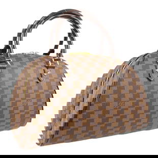 LOUIS VUITTON DAMIER RIVERA MM HANDBAG: LOUIS VUITTON DAMIER RIVERA MM HANDBAG Louis Vuitton Damier Rivera MM Handbag N41434 Description OUTSIDE: A+: VERY GOOD CONDITION!! There are scuffs on the edges. INSIDE: SA: GREAT CONDITION!! S : New