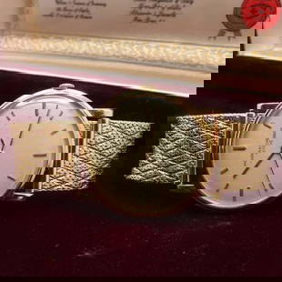 VACHERON CONSTANTIN 395191 18K YELLOW GOLD MANUAL WATCH 32MM BOX PAPER: VACHERON CONSTANTIN 395191 18K YELLOW GOLD MANUAL WATCH 32MM BOX PAPER Vintage Vacheron Constantin 18K Yellow Gold 18 Jewels Manual Watch with an aftermarket 18K Yellow Gold Mesh Bracelet Case Size -