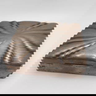 JAKOB GRIMMINGER SILVER 835 WOOD LINED CIGARETTE CIGAR TRINKET BOX: JAKOB GRIMMINGER SILVER 835 WOOD LINED CIGARETTE CIGAR TRINKET BOX Jakob Grimminger Silver 835 Wood Lined Cigarette Cigar Trinket Box Height - 1" Length - 4" Width - 3" Inner Dimension (LxW) - 3.5" x