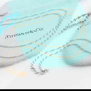 TIFFANY & CO. ELSA PERETTI 14K YELLOW GOLD CABLE CHAIN NECKLACE: Tiffany & Co. Elsa Peretti 14K Yellow Gold Cable Chain Dainty Necklace Total Length - 17" Long Chain Width - 1mm approx. Total Weight - 1.4 Grams Pouch NOT Included