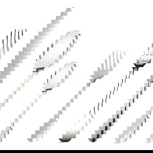 CHRISTOFLE FRANCE CLUNY SILVER PLATED 5 PIECE PLACE SETTING SET NEW #Q4: CHRISTOFLE FRANCE CLUNY SILVER PLATED 5 PIECE PLACE SETTING SET NEW #Q4 Christofle Cluny Silver Plated 5 Piece Place Setting Flatware Set The individual flatware are as follow: - 1 salad fork - 1 dinn