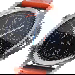PANERAI PAM00526 LUMINOR 1950 REGATTA FLYBACK CHRONOGRAPH MEN'S WATCH: PANERAI PAM00526 LUMINOR 1950 REGATTA FLYBACK CHRONOGRAPH MEN'S WATCH Item Description condition rank Body rank B+ Belt trunk B *External product Product condition Glass small scratch (11 o'clock posi