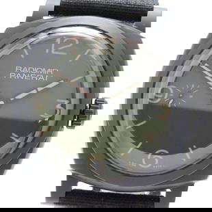 PANERAI PAM00997 RADIOMIR MILITARY GREEN BOUTIQUE LIMITED MEN'S WATCH: PANERAI PAM00997 RADIOMIR MILITARY GREEN BOUTIQUE LIMITED MEN'S WATCH Item Description condition rank Body rank AB Belt trunk B Product condition Glass slight scratches Case slight scratches Bezel sli
