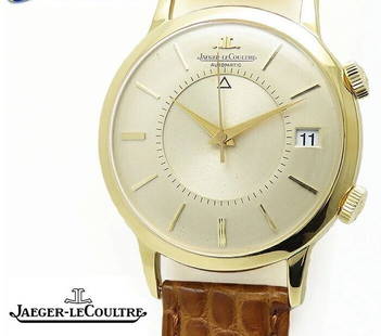 JAEGER-LECOULTRE MEMOVOX ALARM UNISEX WATCH: JAEGER-LECOULTRE MEMOVOX ALARM UNISEX WATCH Item Description Product name JAEGER-LECOULTRE Memovox Alarm Half Rotor Material K18YG New non-OEM matte crocodile leather strap, GP buckle Dial Silver dial