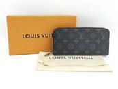 LOUIS VUITTON WALLET ZIPPER PURSE LV HORIZONTAL MONOGRAM ECLIPSE BLACK M11611
