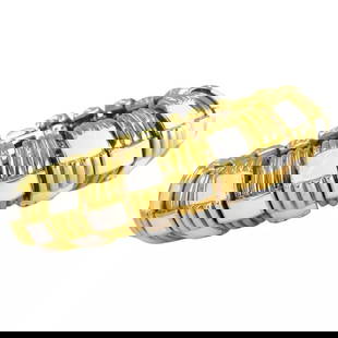 VINTAGE DAVID WEBB GOLD BRACELET WHITE ENAMEL ESTATE JEWELRY: VINTAGE DAVID WEBB GOLD BRACELET WHITE ENAMEL ESTATE JEWELRY DAVID WEBB 18 karat Yellow Gold Enamel Bracelet A gorgeous David Webb 18k gold bracelet with white enamel. The bracelet is crafted out of t