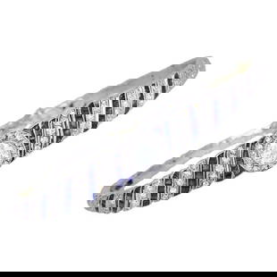 ART DECO PLATINUM BRACELET OLD EUROPEAN CUT DIAMOND SAPPHIRE ESTATE JEWELRY: ART DECO PLATINUM BRACELET OLD EUROPEAN CUT DIAMOND SAPPHIRE ESTATE JEWELRY ART DECO PLATINUM BRACELET OLD EUROPEAN CUT DIAMOND SAPPHIRE ESTATE JEWELRY Art Deco Diamond Sapphire Platinum Bracelet A be