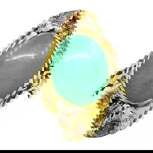 FLORAL DESIGN JADE RING ANTIQUE 14K GOLD: FLORAL DESIGN JADE RING ANTIQUE 14K GOLD Product details: DESIGNER: Unknown CIRCA: Early 20th Century MATERIALS: 14k Gold GEMSTONE: Jade WEIGHT: 4.5 Grams RING SIZE: 7.25 MEASUREMENTS: 1" x 1/2" HALLM