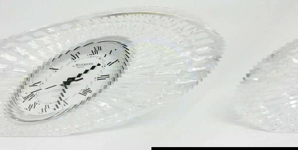 COLLECTIBLE JAPAN WATERFORD CRYSTAL QUARTZ DESK SHELF CLOCK: COLLECTIBLE JAPAN WATERFORD CRYSTAL QUARTZ DESK SHELF CLOCK COLLECTIBLE JAPAN WATERFORD CRYSTAL QUARTZ DESK SHELF CLOCK COLLECTIBLE Japan Waterford Crystal Quartz Desk Shelf Clock · Weight: 2.10kg (4