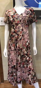 ENGLISH SILK DRESS SIZE SMALL: ENGLISH SILK DRESS SIZE SMALL ENGLISH SILK DRESS SIZE SMALL English Silk Dress Size Small · This is a must for a collector! The length from top to bottom is 45 inches. Shoulder to shoulder is 15.5 in