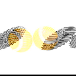 1.00 CARAT ROUND BRILLIANT G VS1 DIAMOND 18K TWO TONE GOLD CLIP ON EARRINGS: 1.00 CARAT ROUND BRILLIANT G VS1 DIAMOND 18K TWO TONE GOLD CLIP ON EARRINGS 1.00 Carat Round Brilliant G VS1 Diamond 18 Karat Two Tone Gold Clip On Earrings 18k Multi-Tone Gold Details Department Unis