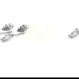 1.00 CARAT ROUND BRILLIANT I VS1 DIAMOND 14K WHITE GOLD STUD EARRINGS: 1.00 CARAT ROUND BRILLIANT I VS1 DIAMOND 14K WHITE GOLD STUD EARRINGS 1.00 Carat Round Brilliant I VS1 Diamond 14 Karat White Gold Stud Earrings 14k Details Department Unisex Adults Main Stone Diam