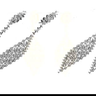 1.02 CARAT ROUND BRILLIANT G VS1 DIAMOND 14K WG DANGLING EARRINGS: 1.02 CARAT ROUND BRILLIANT G VS1 DIAMOND 14K WG DANGLING EARRINGS 1.02 Carat Round Brilliant G VS1 Diamond 14 Karat White Gold Dangling Earrings 14k Dangle/Drop Details Department Unisex Adults Main S