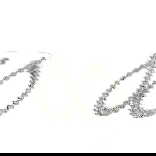 1.50 CARAT ROUND BRILLIANT G VS1 DIAMOND 14 KARAT WHITE GOLD HOOP EARRINGS: 1.50 CARAT ROUND BRILLIANT G VS1 DIAMOND 14 KARAT WHITE GOLD HOOP EARRINGS 1.50 CARAT ROUND BRILLIANT G VS1 DIAMOND 14 KARAT WHITE GOLD HOOP EARRINGS PRODUCT DESCRIPTION Title: 1.50 Carat Round Brilli