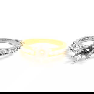 0.50 CARAT ROUND DIAMOND 18K TWO TONE GOLD/PLATINUM SEMI MOUNT RING: 0.50 CARAT ROUND DIAMOND 18K TWO TONE GOLD/PLATINUM SEMI MOUNT RING 0.50 Carat Round Diamond 18 Karat Two Tone Gold/Platinum Semi Mount Ring 18k Multi-Tone Gold Semi-Mount Engagement Ring Details Depa