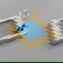 14K YELLOW GOLD SWIMMING POOL WITH ENAMEL CHARM/ PENDANT
