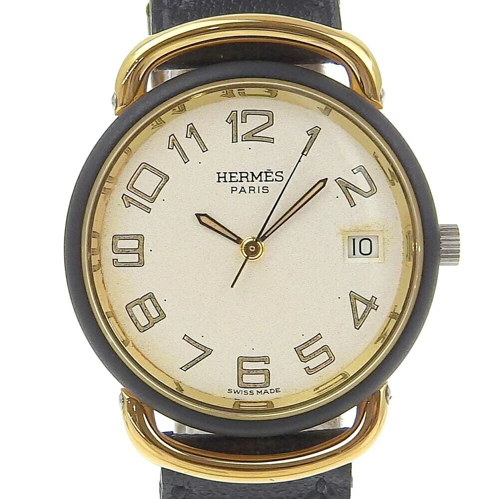 HERMES PULLMAN SWISS MADE 1970 GOLD Z ANALOG DISPLAY MEN'S (1 of 2)