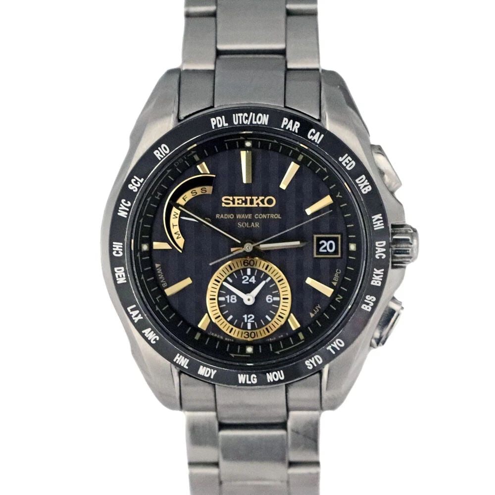 としき Seiko 7n42 0fd0 Battery Mens Watch With Box