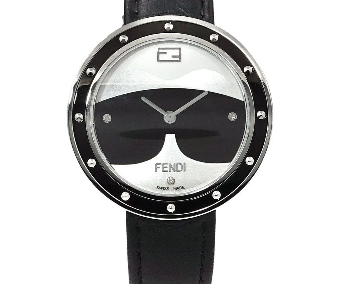 FENDI MY WAY 35000M LADIES WATCH: FENDI MY WAY 35000M LADIES WATCH FENDI MY WAY 35000M LADIES WATCH Item Description STYLE "My Way" ladies' watch from Fendi. This model features a unique dial depicting sunglasses and studs on the beze