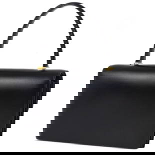 HERMES BLACK BOX CALF PIANO HANDBAG: HERMES BLACK BOX CALF PIANO HANDBAG HERMES BLACK BOX CALF PIANO HANDBAG OUTSIDE : SA: GREAT CONDITION!! INSIDE : SA: GREAT CONDITION!! S : New or new without a tag. SA : Excellent condition. A : Good
