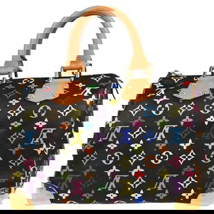 LOUIS VUITTON BLACK MONOGRAM MULTICOLOR SPEEDY 30 HANDBAG: LOUIS VUITTON BLACK MONOGRAM MULTICOLOR SPEEDY 30 HANDBAG OUTSIDE : A: GOOD CONDITION!! Discoloration and minor dirt on the leather parts. INSIDE : A+: VERY GOOD CONDITION!! Minor scuffs. S : New or n