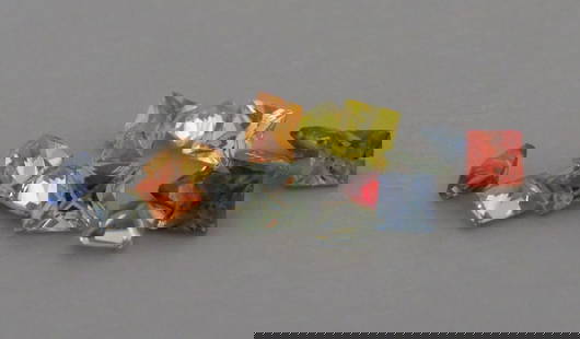 1.82ct WHOLESALE LOT OF PRINCESS CUT MULTI COLOR SAPPHIRE: 1.82ct WHOLESALE LOT OF PRINCESS CUT MULTI COLOR SAPPHIRE LOOSE NATURAL MULTI COLOR SAPPHIRE Sale is for the lot pictured Total weight 1.82ct Natural Sapphires New