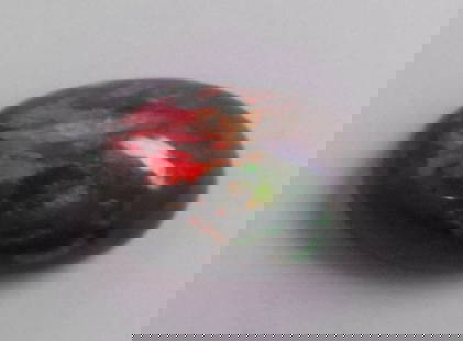 3.60ct AFRICAN BLACK OPAL OVAL CABOCHON CUT NATURAL UNTREATED RARE: 3.60ct AFRICAN BLACK OPAL OVAL CABOCHON CUT NATURAL UNTREATED RARE LOOSE NATURAL UNTREATED OVAL CABOCHON BLACK OPAL Opal measures apx 14.3 x 8.8 x 5.6mm Natural untreated African Black Opal 3.60ct All