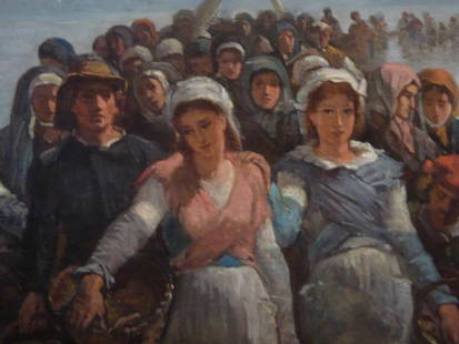 IMPORTANT 19THC MUSEUM RENOWN AUGUSTE FEYEN PERRIN FRUITS WOMEN BY SEA PAINTING!: IMPORTANT 19THC MUSEUM RENOWN AUGUSTE FEYEN PERRIN FRUITS WOMEN BY SEA PAINTING! IMPORTANT 19THC MUSEUM RENOWN AUGUSTE FEYEN PERRIN FRUITS WOMEN BY SEA PAINTING! RARE IMPORTANT 19TH C MUSEUM QTY AUGUS