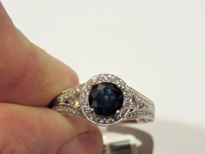 18KT GORGEOUS CERTIFIED 2CT CEYLON SAPPHIRE DIAMOND RING: 18KT GORGEOUS CERTIFIED 2CT CEYLON SAPPHIRE DIAMOND RING LAST CALL, LAST CHANCE!! LIQUIDATION SALE!! The Following Item we are offering is this Beautiful 18KT Rare Important Large Ceylon Blue Sapphire
