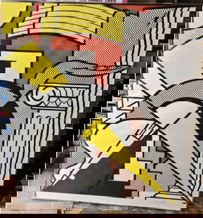 IMPORTANT FRAMED ORIGINAL SIGNED ROY LICHTENSTEIN (1923-1997) LITHOGRAPH: IMPORTANT FRAMED ORIGINAL SIGNED ROY LICHTENSTEIN (1923-1997) LITHOGRAPH LAST CALL, LAST CHANCE!! LIQUIDATION SALE!! The Following Item we are Offering is AN EXTREMELY VERY RARE EXQUISITE LARGE DELUXE
