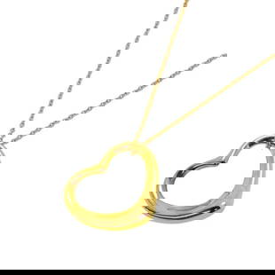 TIFFANY & CO. OPEN HEART K18 YELLOW GOLD 41CM LENGTH NECKLACE PRE OWNED: TIFFANY & CO. OPEN HEART K18 YELLOW GOLD 41CM LENGTH NECKLACE PRE OWNED [B0723]br>TIFFANY & CO. OPEN HEART K18 YELLOW GOLD 41CM LENGTH NECKLACE PRE OWNED [B0723]br>Item Description Brand: Tiffany (TIF