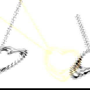 TIFFANY & CO. OPEN HEART K18 YELLOW GOLD 40CM LENGTH NECKLACE PRE OWNED: TIFFANY & CO. OPEN HEART K18 YELLOW GOLD 40CM LENGTH NECKLACE PRE OWNED [B0719]br>TIFFANY & CO. OPEN HEART K18 YELLOW GOLD 40CM LENGTH NECKLACE PRE OWNED [B0719]br>Item Description [Item] Necklace [Br