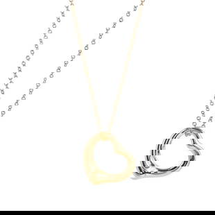 TIFFANY & CO. OPEN HEART K18 YELLOW GOLD 40CM LENGTH NECKLACE PRE OWNED: TIFFANY & CO. OPEN HEART K18 YELLOW GOLD 40CM LENGTH NECKLACE PRE OWNED [B0718]br>TIFFANY & CO. OPEN HEART K18 YELLOW GOLD 40CM LENGTH NECKLACE PRE OWNED [B0718]br>Item Description Brand name: Tiffany