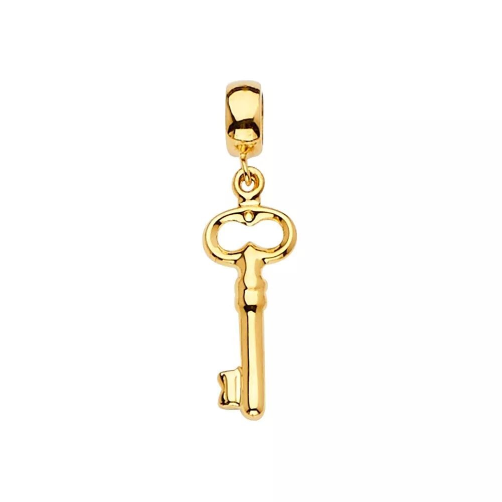 NEW 14K YELLOW GOLD KEY CHARM FOR MIX&MATCH BRACELET: NEW 14K YELLOW GOLD KEY CHARM FOR MIX&MATCH BRACELET 14K YELLOW GOLD NEW KEY CHARM FOR MIX&MATCH BRACELET WEIGHT: 0.7 g