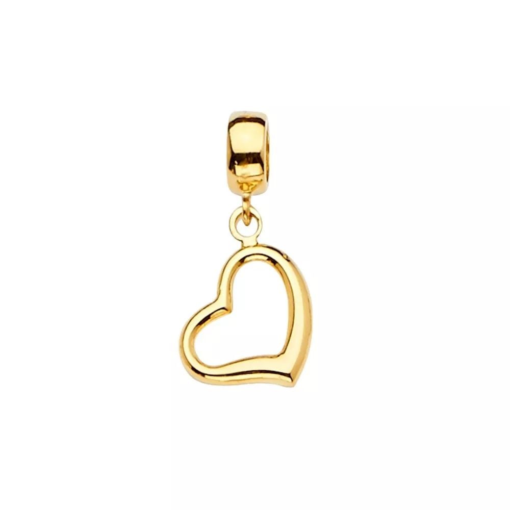 NEW 14K YELLOW GOLD HEART CHARM FOR MIX&MATCH BRACELET: NEW 14K YELLOW GOLD HEART CHARM FOR MIX&MATCH BRACELET 14K YELLOW GOLD NEW HEART CHARM FOR MIX&MATCH BRACELET WEIGHT: 0.7 g