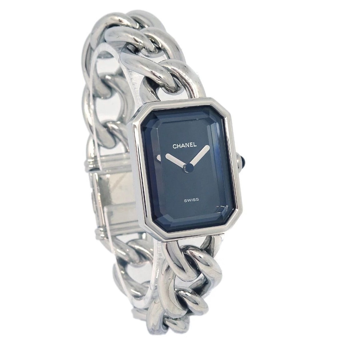 CHANEL PREMIERE QUARTZ WATCH SILVER SS: CHANEL PREMIERE QUARTZ WATCH SILVER SS CHANEL PREMIERE QUARTZ WATCH SILVER SS Chanel Premiere Watch Quartz Description Case: AB : FAIR CONDITION!! Scratched Band: A : GOOD CONDITION!! Scratched Other: