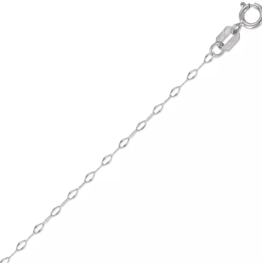 NEW 14K WHITE GOLD CABLE CHAIN NECKLACE: NEW 14K WHITE GOLD CABLE CHAIN NECKLACE 14K White Gold Apx Weight 1.2mm 18" = 0.5g Spring Lock Available in Yellow Gold