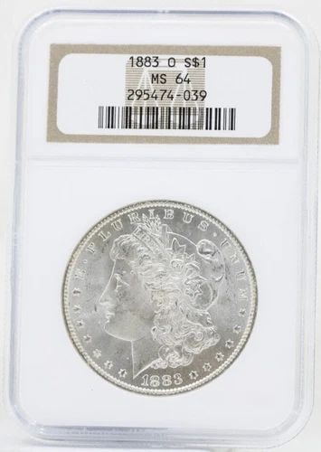 1883 O MORGAN SILVER DOLLAR NGC MS-64 OLD NGC HOLDER (1 of 1)