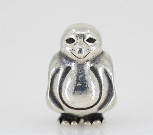 AUTHENTIC PANDORA PENGUIN SPOTTED HEAD CHARM/BEAD SILVER 925 ALE 790423 RETIRED (1 of 1)