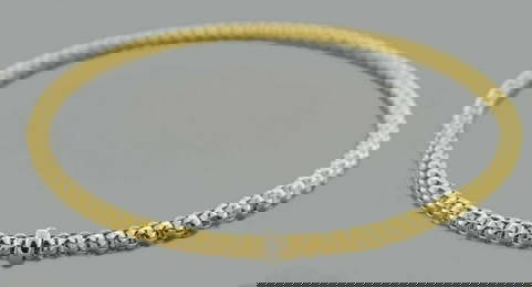 NEW 14K YELLOW GOLD LADIES STRETCHABLE BANGLE BRACELET