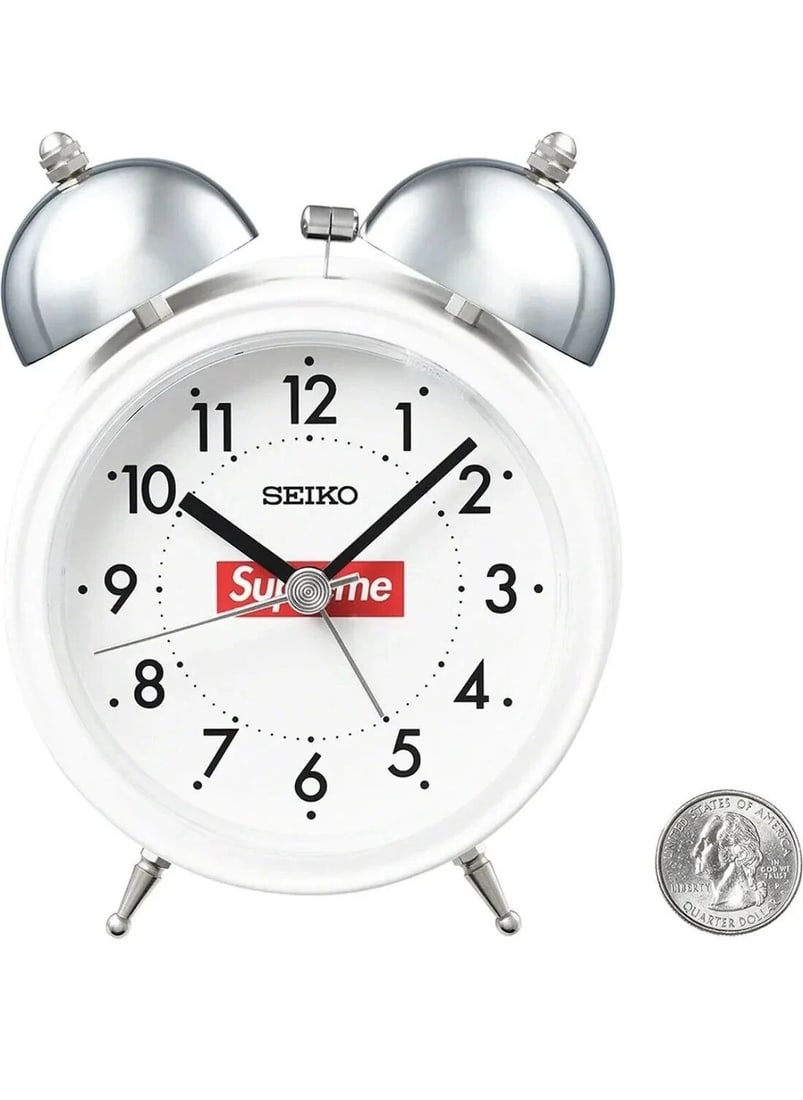 SUPREME SEIKO ALARM CLOCK WHITE FW22 - BRAND NEW: SUPREME SEIKO ALARM CLOCK WHITE FW22 - BRAND NEW Supreme Seiko Alarm Clock White FW22 Brand New