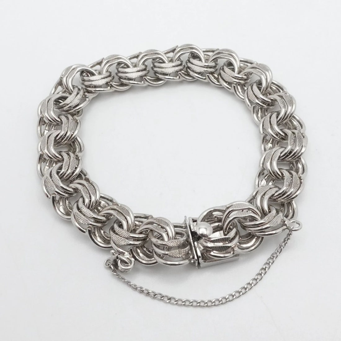 RHYTHM STERLING SILVER 12MM MULTI CHAIN BRACELET 7.75" LONG (1 of 2)