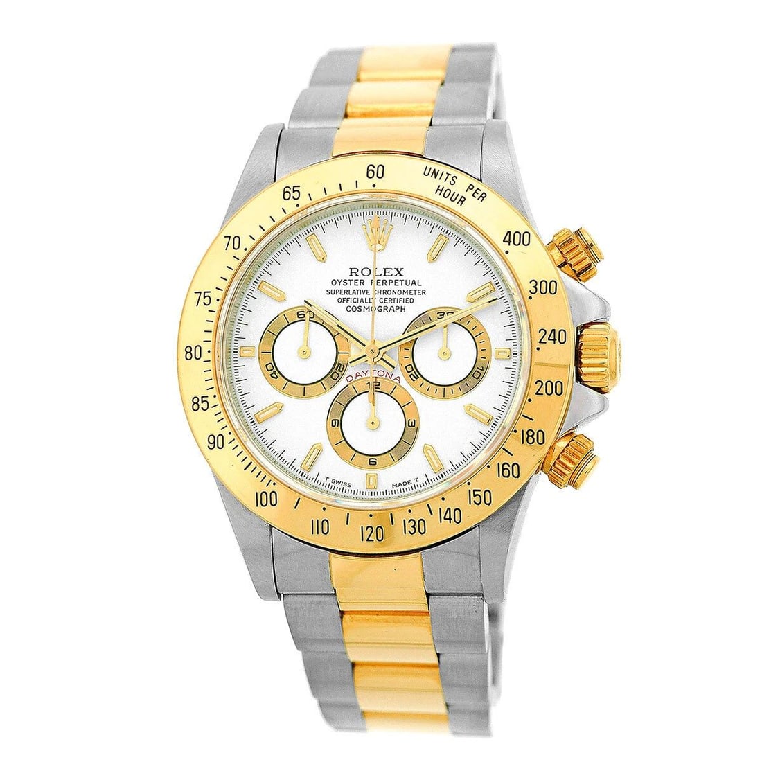 ROLEX STEEL & YELLOW GOLD 40MM DAYTONA COSMOGRAPH 16523 ZENITH WARRANTY 2020BOX: ROLEX STEEL & YELLOW GOLD 40MM DAYTONA COSMOGRAPH 16523 ZENITH WARRANTY 2020BOX Pre-Owned ROLEX Stainless Steel & 18K Yellow Gold 40mm Daytona Cosmograph 16523 ZENITH Warranty Box Pre-Owned Gent's Sta