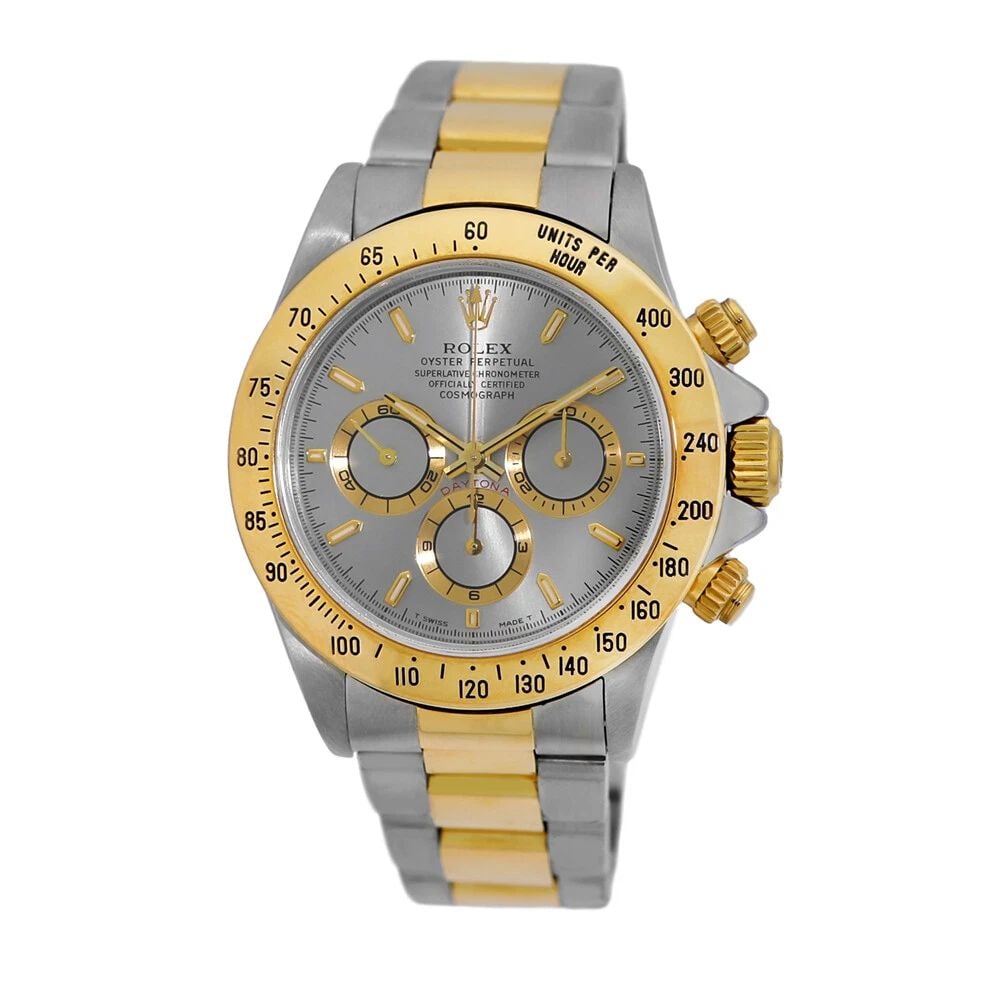 ROLEX STAINLESSSTEEL & YELLOW GOLD 40MM DAYTONA COSMOGRAPH 16523 ZENITH WARRANTY: ROLEX STAINLESSSTEEL & YELLOW GOLD 40MM DAYTONA COSMOGRAPH 16523 ZENITH WARRANTY Pre-Owned ROLEX Stainless Steel & 18K Yellow Gold 40mm Daytona Cosmograph 16523 ZENITH Warranty Box Pre-Owned Gent's St